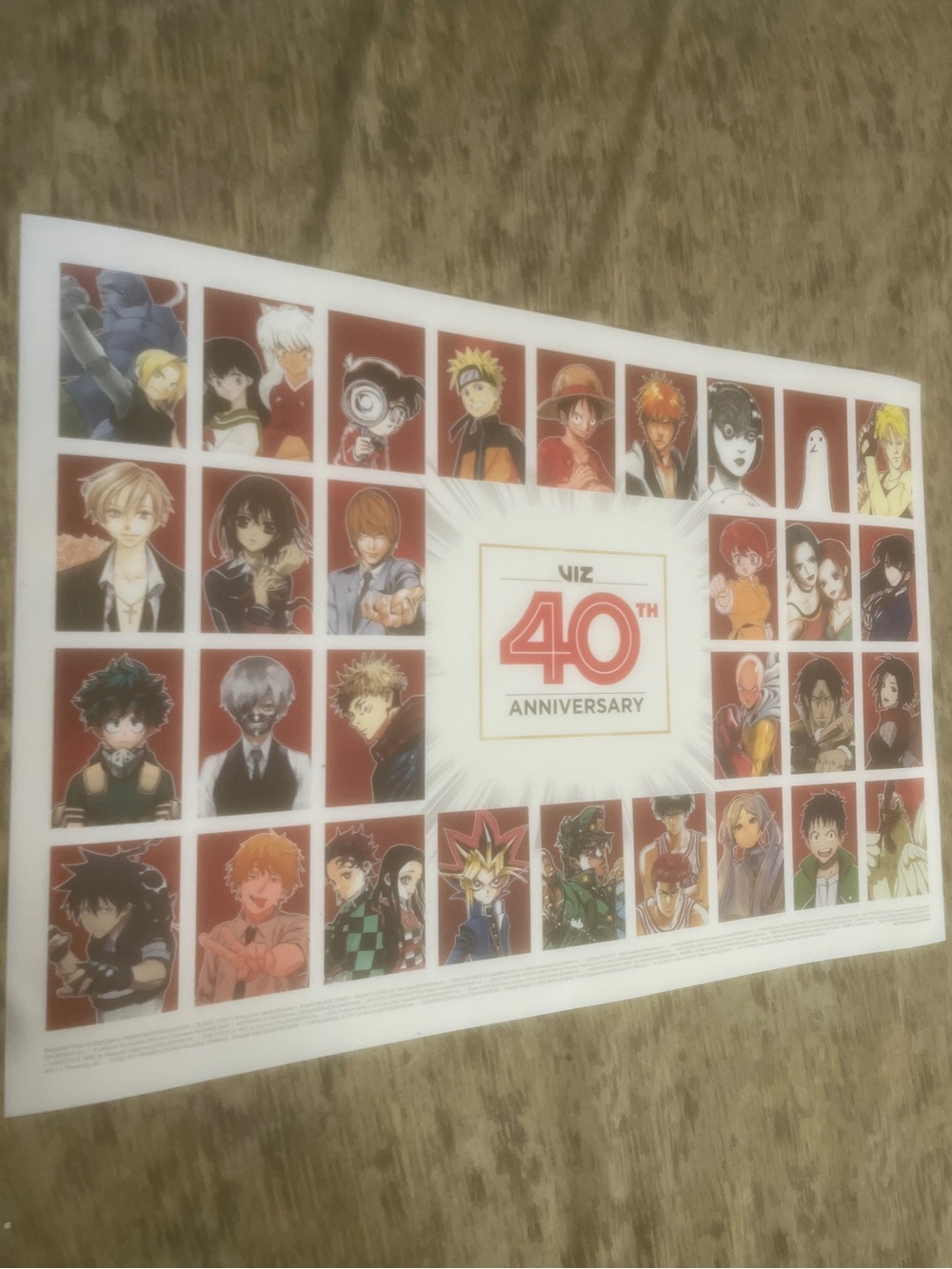 ANIME Poster Forty Years Anniversary 2026 Inu Yasha Ranma Naruto Bleach Yu-Gi-Oh